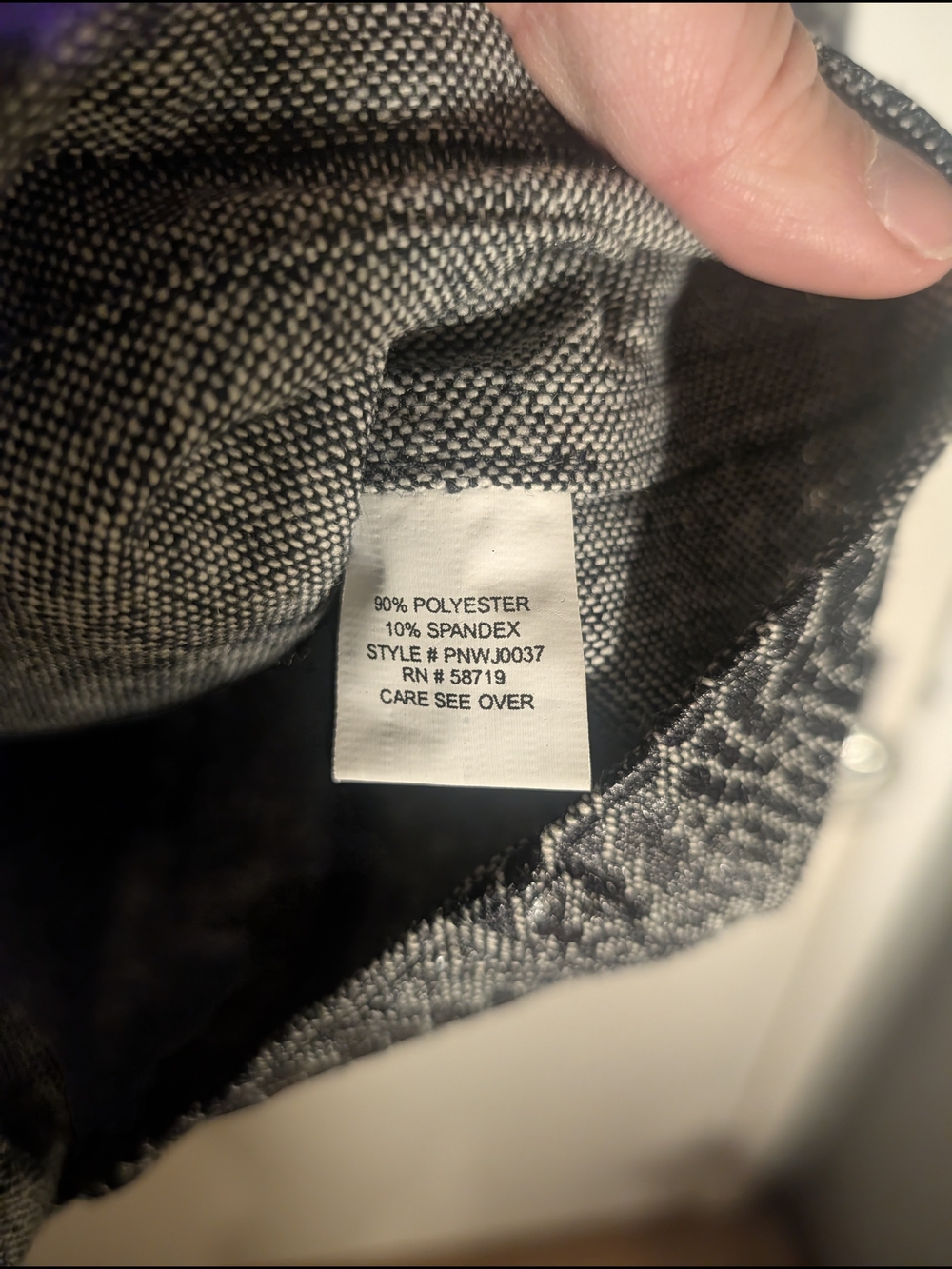 Notations Gray and Black Faux Snakeskin Zip Jacket In Petite Large - Picture 9 of 11